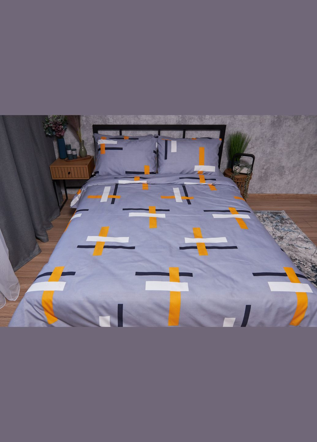 Комплект постельного белья Полисатин Premium полуторный евро 160х220 наволочки 2х50х70 (MS-820002844) Moon&Star marigold (288044128)