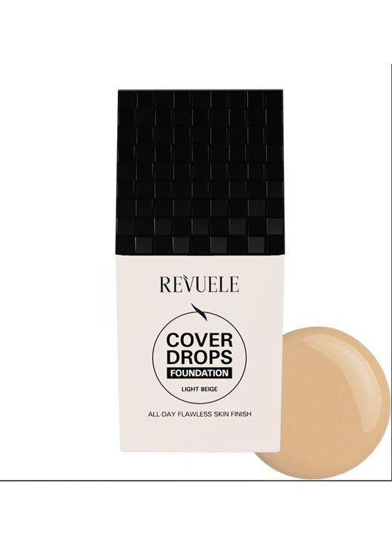 Тональна основа під макіяж Cover Drops тон Світло-бежевий, 35 мл REVUELE (360714463)