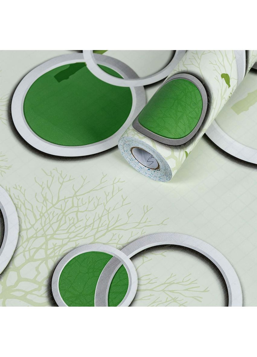 Пленка самоклеящаяся на бумажной основе 0,45х10м х 0,07мм Черные и зеленые деревья SW-00002440 Sticker Wall (354829342)