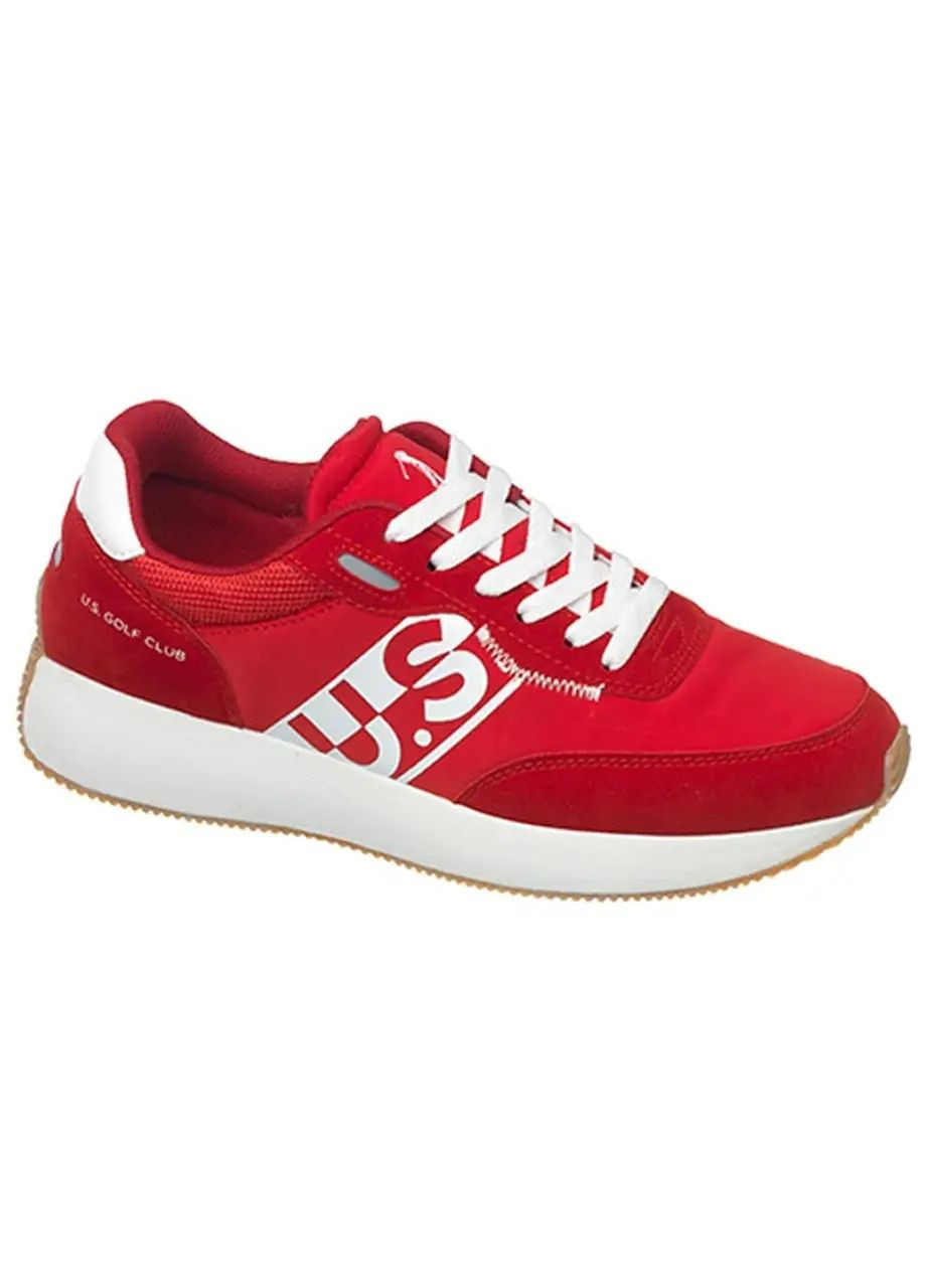 Красные демисезонные кроссовки u.s. golf club, размер 41, стелька 26,5 см, с белым US