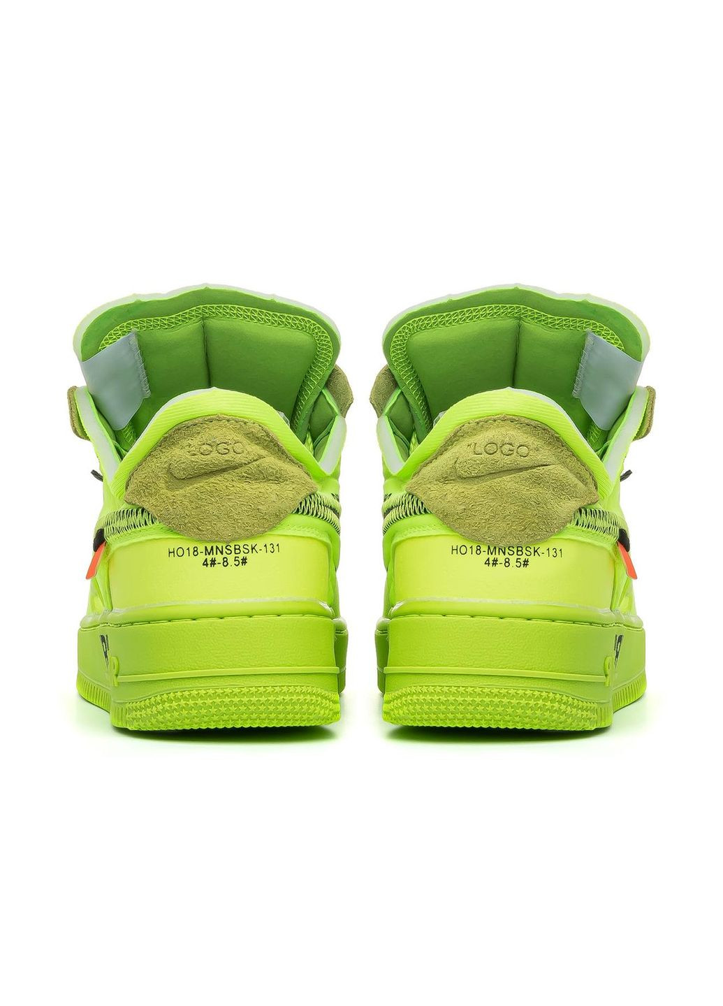 Салатові Осінні кросівки чоловічі x off white 1 low green, вьетнам Nike Air Force