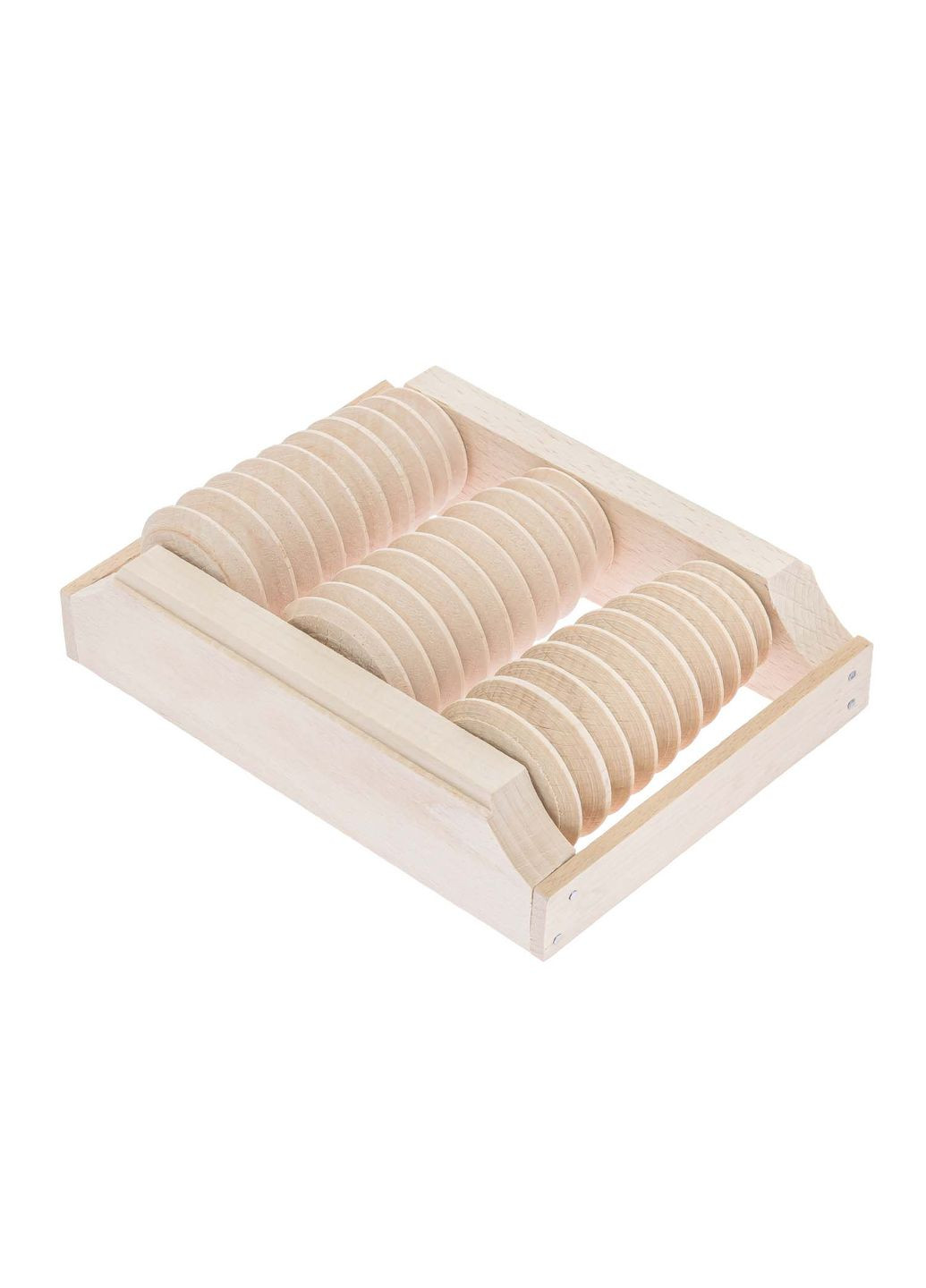 Массажер для стоп деревянный для профилактики плоскостопия и рефлекторного массажа на 3 ролики на одну ногу Woodly (331013333)