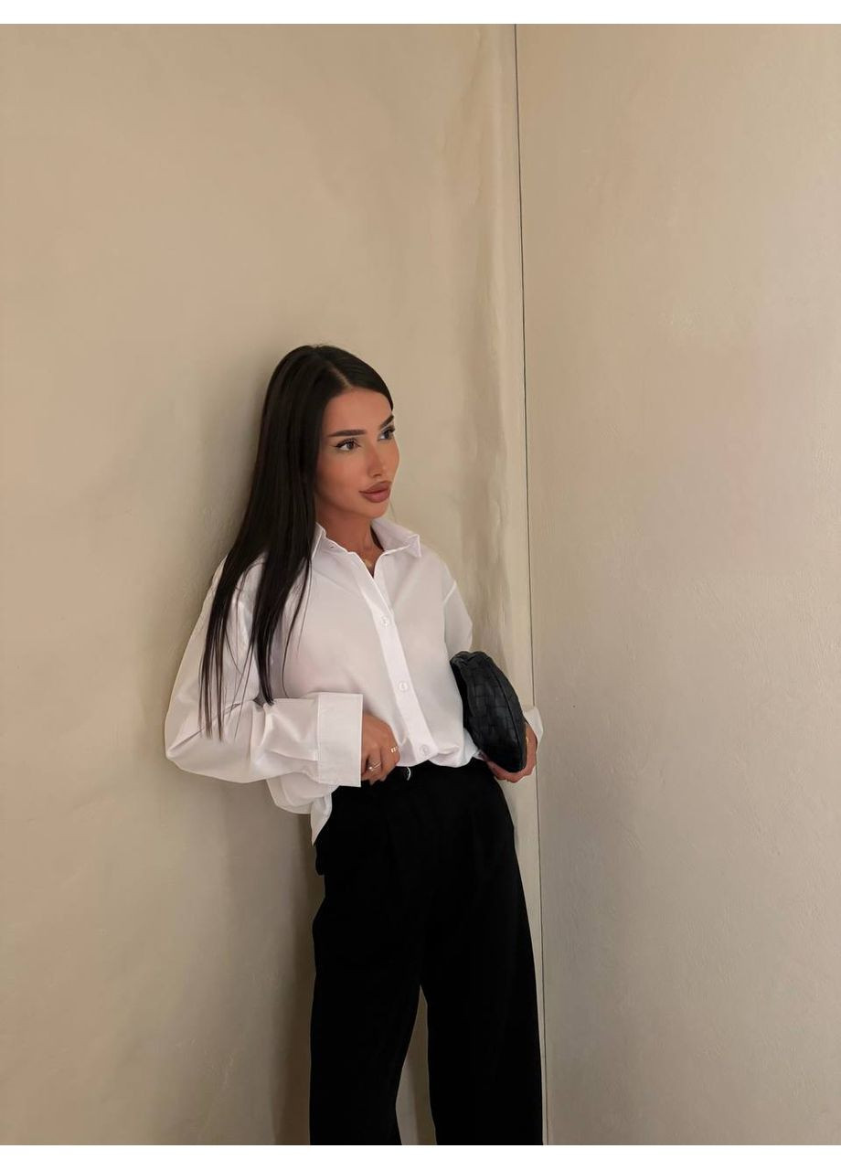 Жіночий костюм двійка: класична сорочка та штани палаццо MonCher (361676495)