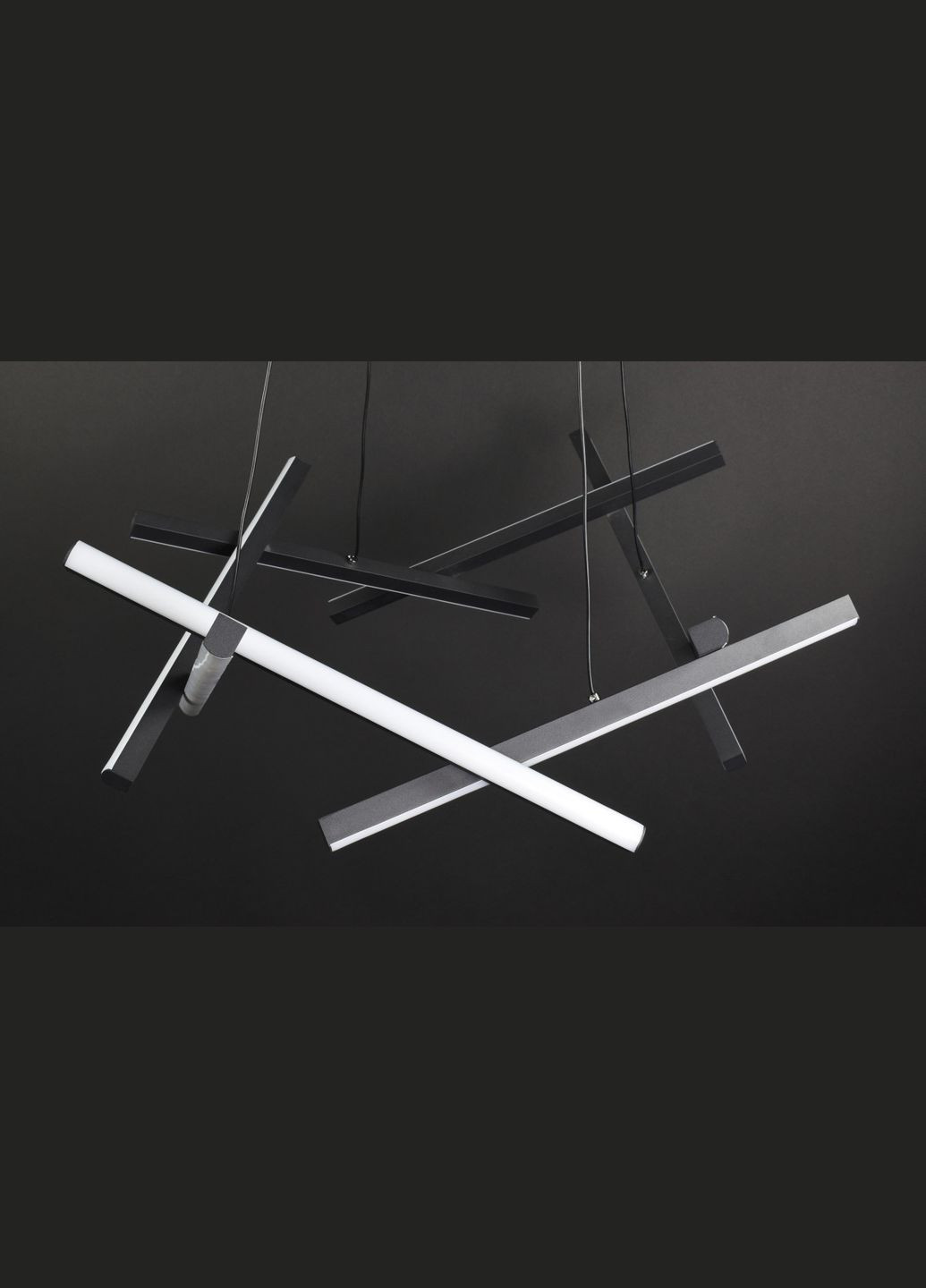 Люстра светодиодная подвесная LED светильник для квартиры на потолок лэд с пультом 27993 Черный 30-100х67х67 см. Sunnysky (364502220)