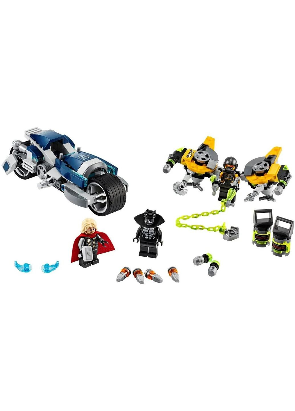 Конструктор Marvel Super Heroes Avengers Speeder Bike Attack Мстители: Атака на спортбайке (76142) Lego (292324081)