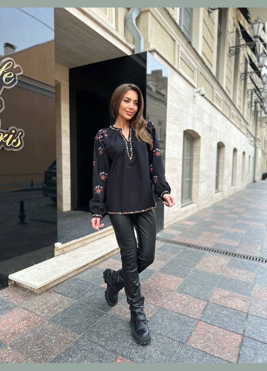 Жіноча вишиванка Мальва чорна ESQ 4734 (303898957)