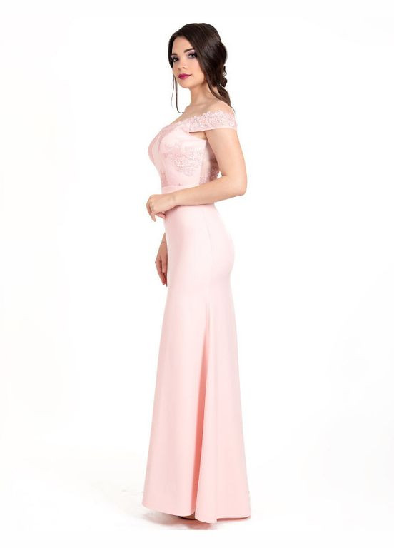 Рожева коктейльна вечірнє плаття жіноче дизайнерське рожеве mkeng2209-2 Modna KAZKA