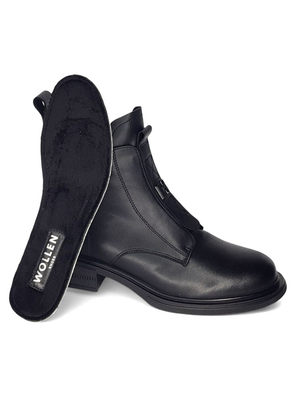 Черные демисезонная демисезонные ботильйони Wollen