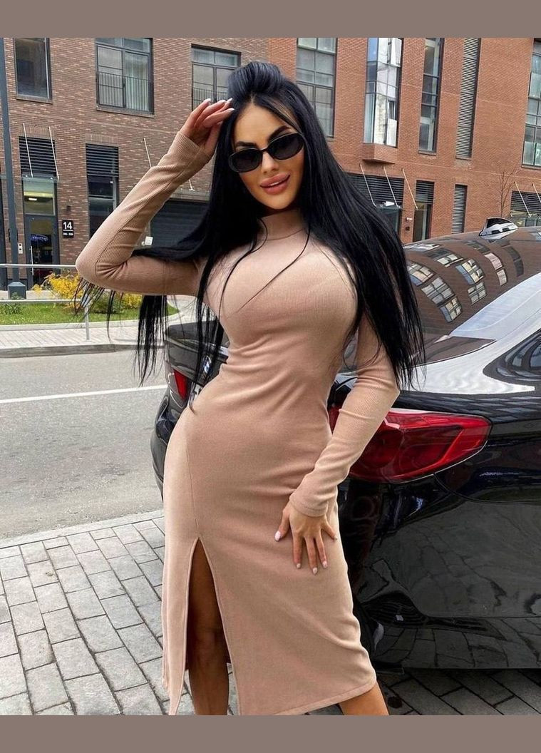 Бежева ділова, повсякденний, кежуал, джинсова сукня жіноча Україна однотонна