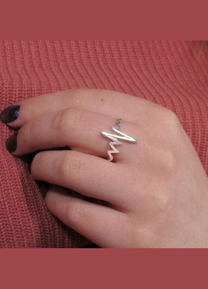 Серебряное кольцо "Пульс" 18 No Brand (350667100)