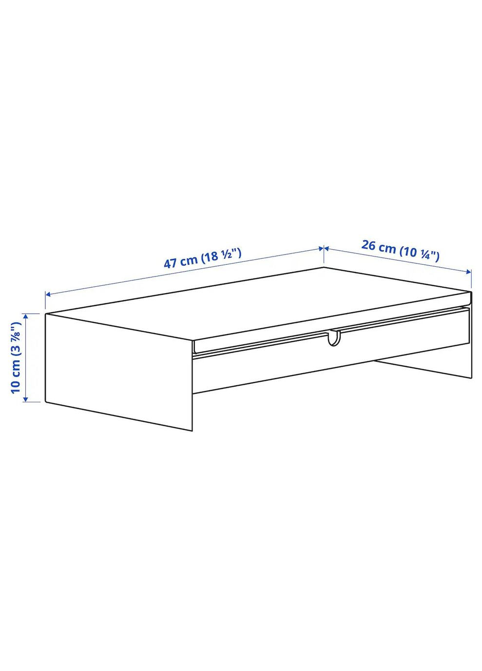 Підставка для монітора з ящиком ІКЕА ELLOVEN (50474770) IKEA (278405942)