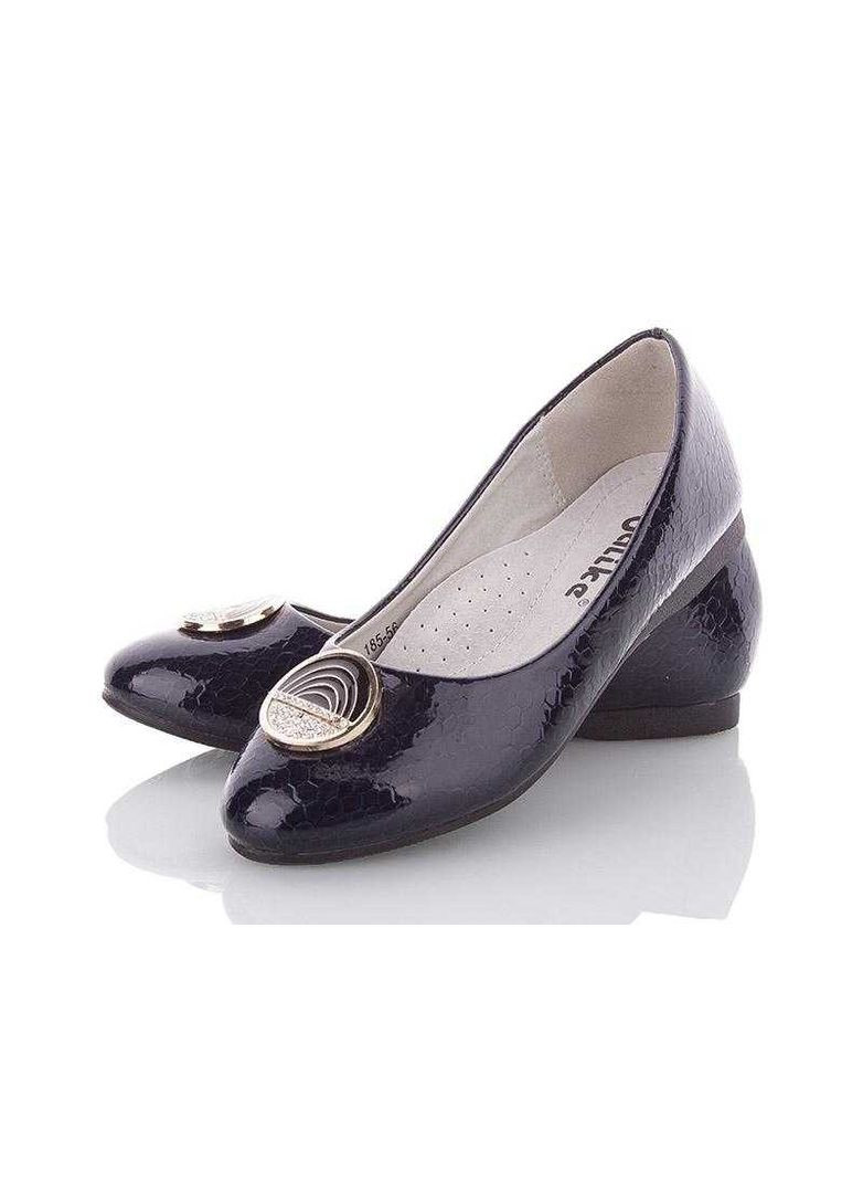 Темно-синие туфли для девочек (р. 33-38) Yalike