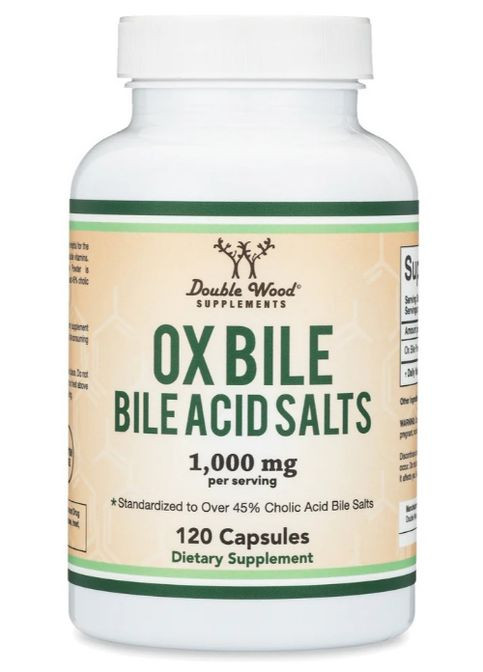 Double Wood Ox Bile Acid Salts 1000 mg 120 Caps Double Wood Supplements (285736506)