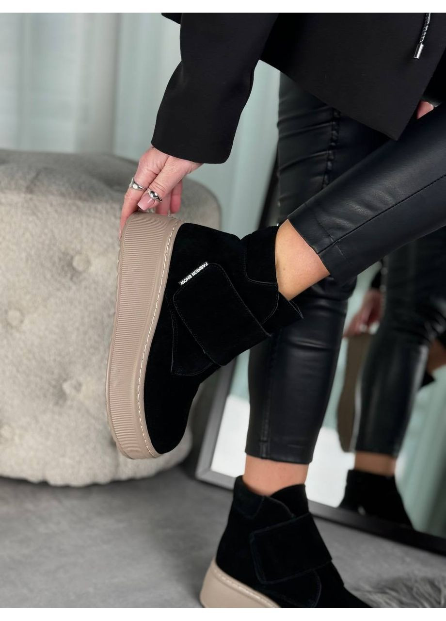 Зимние натуральные зимние ботинки No Brand из натуральной замши