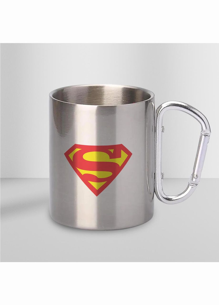 Кружка металева з карабіном "Суперсестра" 300 мл Срібляста No Brand (324264025)