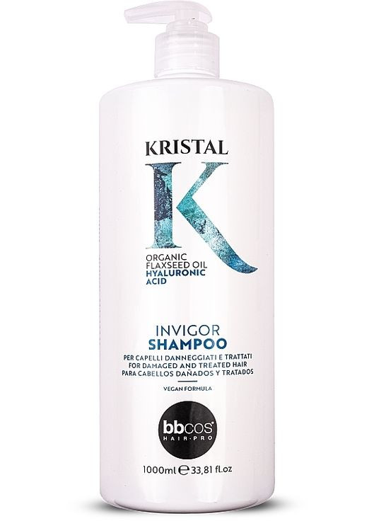 Шампунь для поврежденных волос Kristal Invigor Shampoo 1000ml (1528424-32297092) BBcos (368613111)