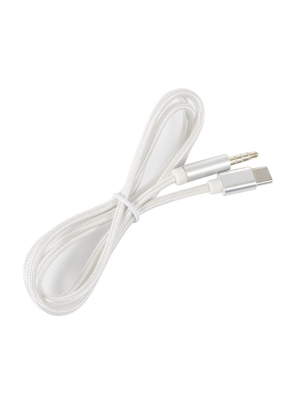 Кабель AUX Type-C-TRRS Audio 3.5мм Male/Male 1м Silver China (352528334)