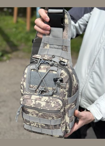 Тактическая сумка B14 через плечо военная сумка слинг пиксель No Brand (326487667)