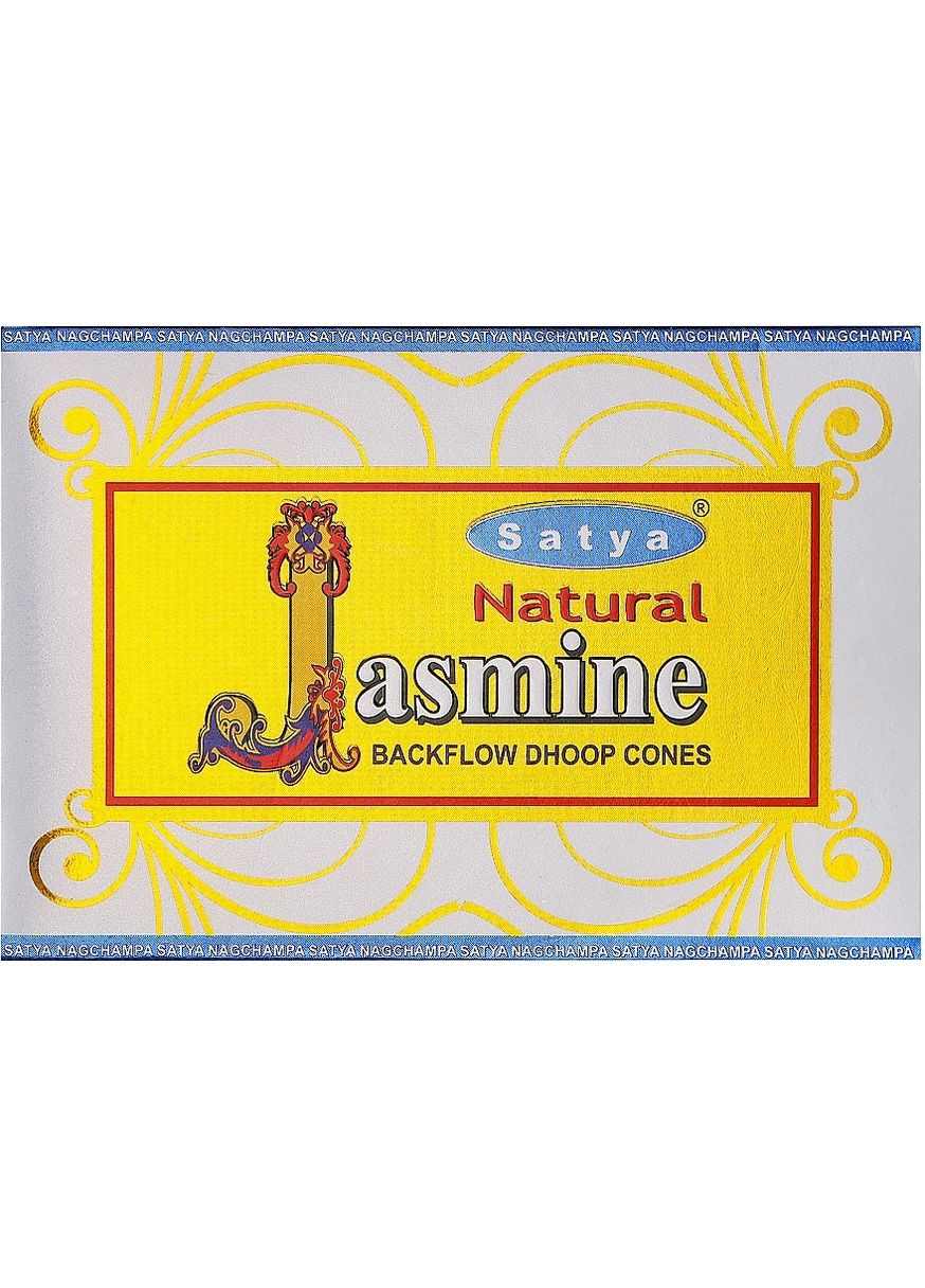 Сланкі димні пахощі конуси "Жасмин" Natural Jasmine Backflow Dhoop Cones 24шт (1334241-31102091) Satya (368616997)