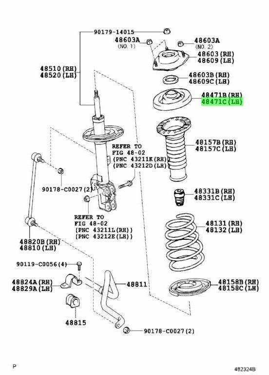 Подушка амортизатора ASMTO1149 Тойота Камрі, РАВ4, Хайлендер, Лексус ЕС, РХ 1991-2024 OEM 48471-41010 Tenacity (345735506)
