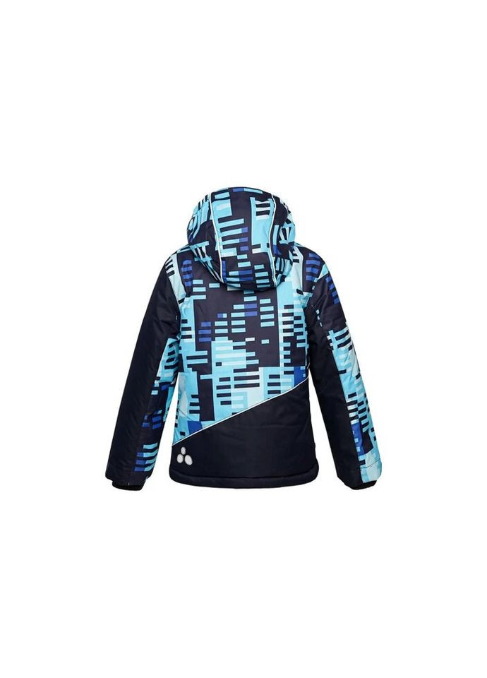Комбинированная зимняя куртка alex 1 17800130 синий с принтом/тёмно-синий 116 (4741468987460) Huppa