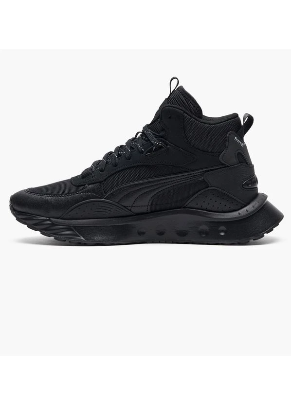 Черные демисезонные кроссовки wild rider mid core ws black 382003-01 Puma