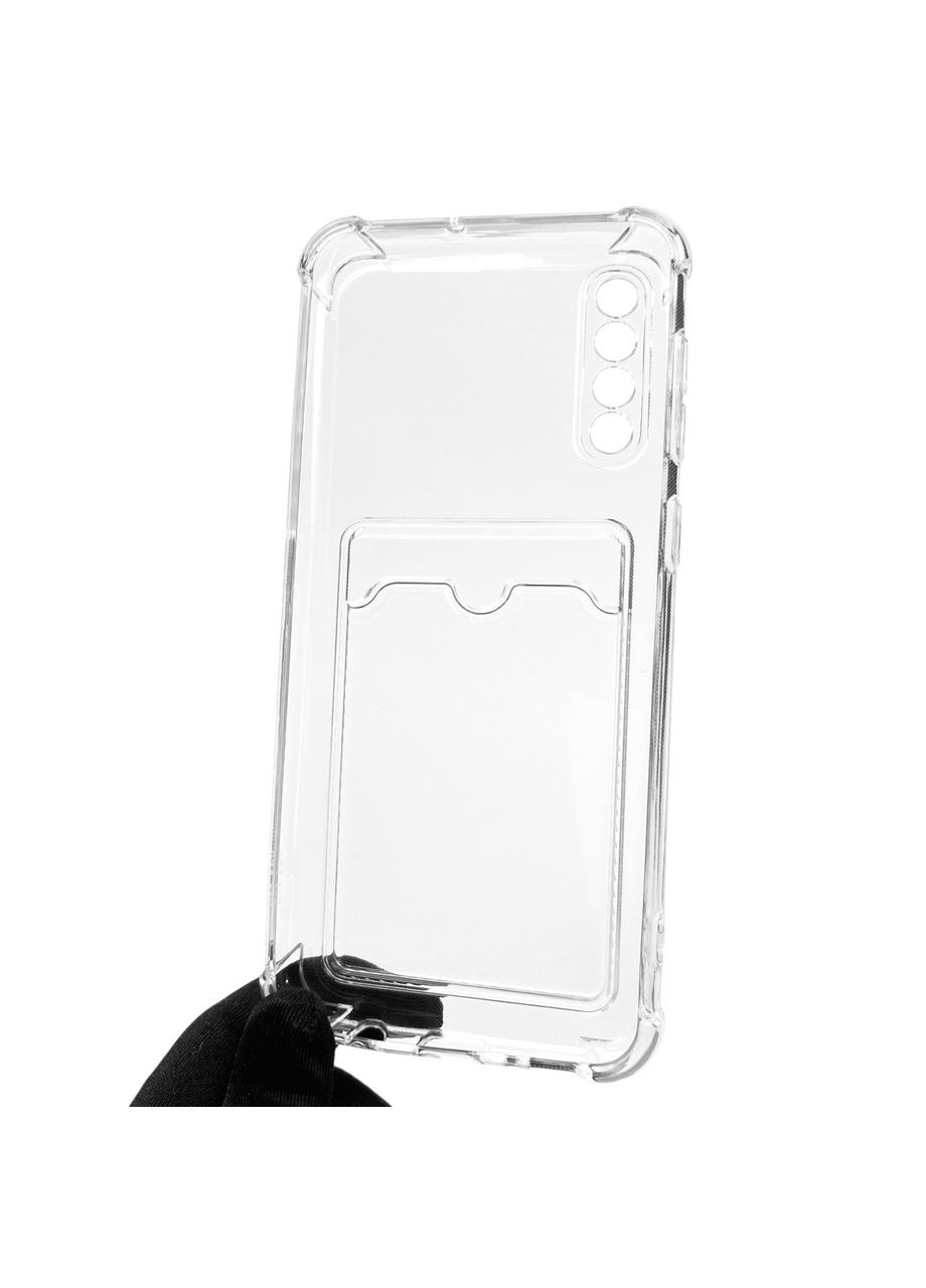 Чехол для Galaxy A50 SM-A505F с бронь углами с карманом для карточек k-pop на самсунг а50 прозрачный Samsung (366020007)