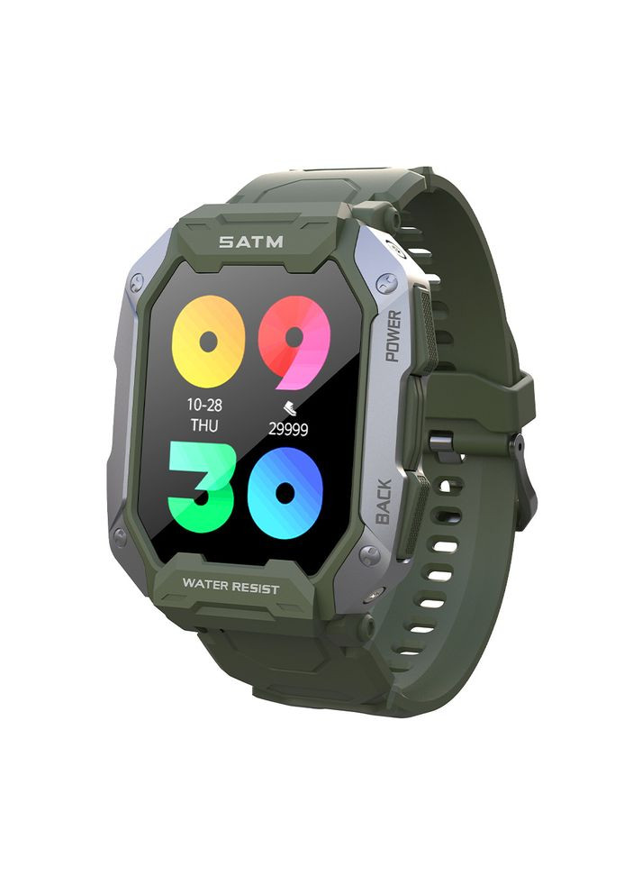 Умные часы Warrior Army Green спортивные часы для мужчин с мониторингом здоровья и отслеживанием сна ProDobro (367265652)