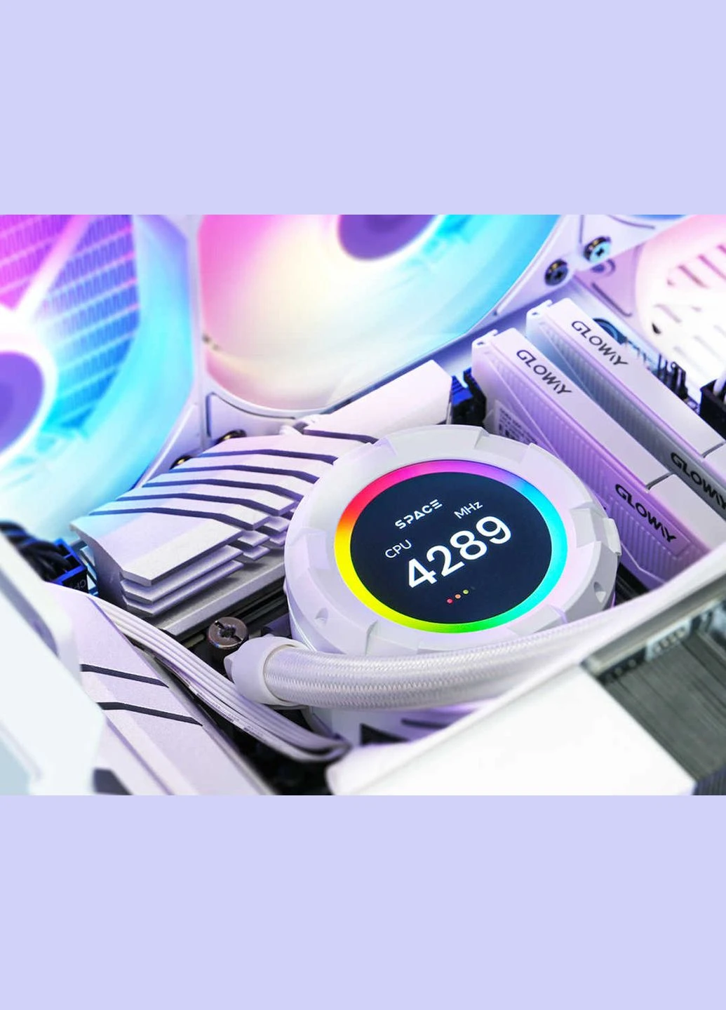 Система водяного охолодження Space LCD SL240 XE White ID-Cooling (336955472)