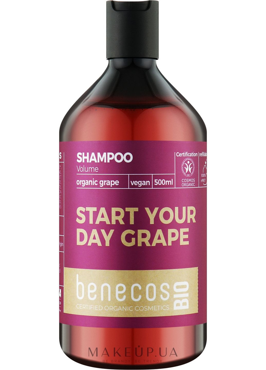 Шампунь для волосся Volumizing Shampoo Organic Grape Oil 500ml (1149915-12861528) Benecos (368619821)