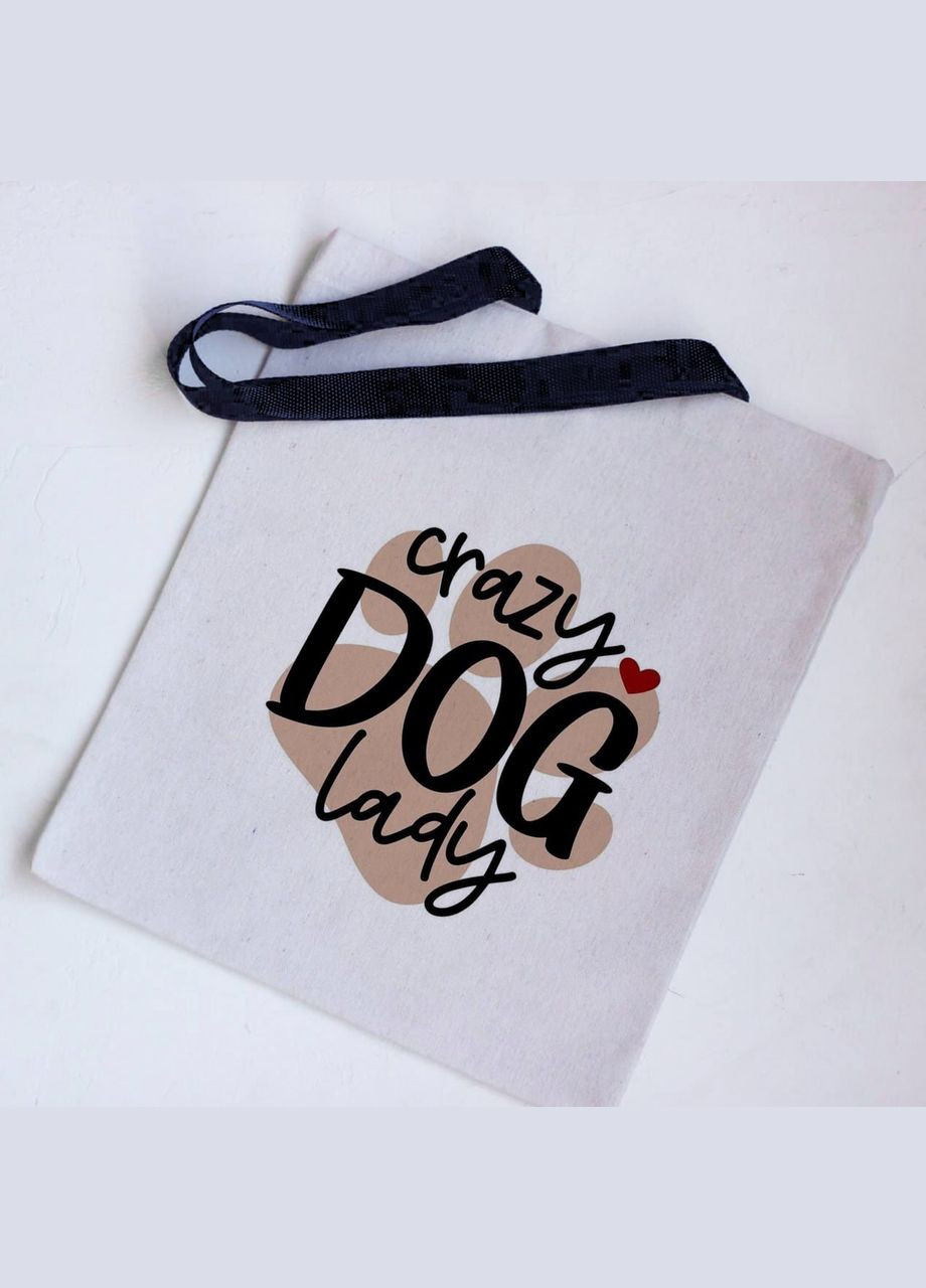 Эко сумка шоппер crazy dog lady No Brand (292564954)