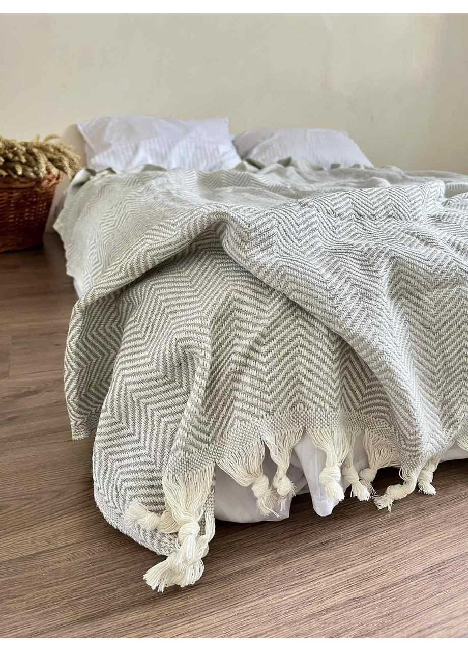 Покривало Danmark бавовняне 200х230 см світлосірий колір ZEINTEX (315347214)