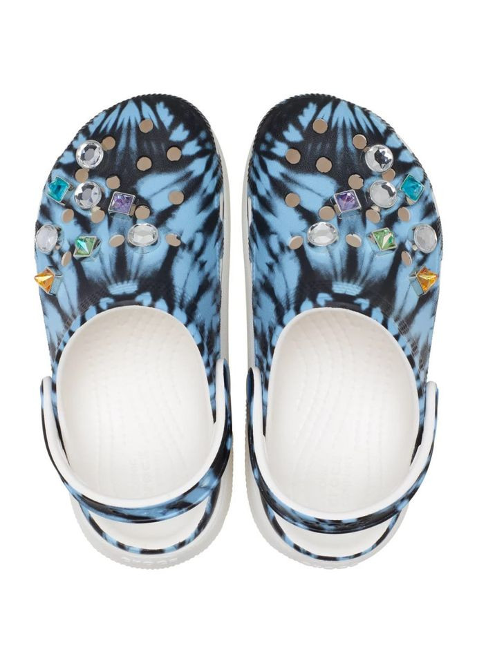 Синие classic crush black детские кроксы для девочки Crocs