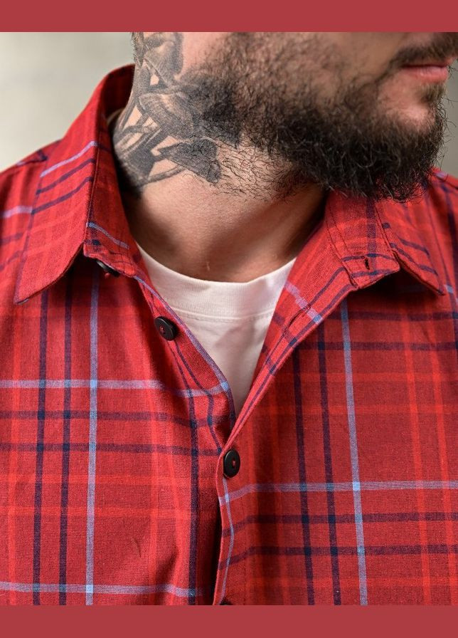 Красная коктейльный, повседневный, спортивная, вечерний, классическая, домашний, кэжуал рубашка в клетку Freedom