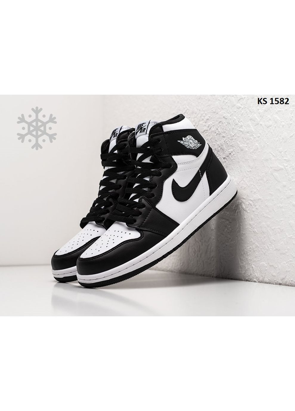 Черные демисезонные кроссовки мужские nike air jordan 1 retro high black white найк аир джордан No Brand