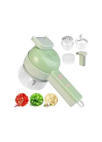 Ручной измельчитель для овощей 4в1 Food Chopper / Электрическая кухонная овощерезка / Мини блендер-слайсер Grant (363832363)