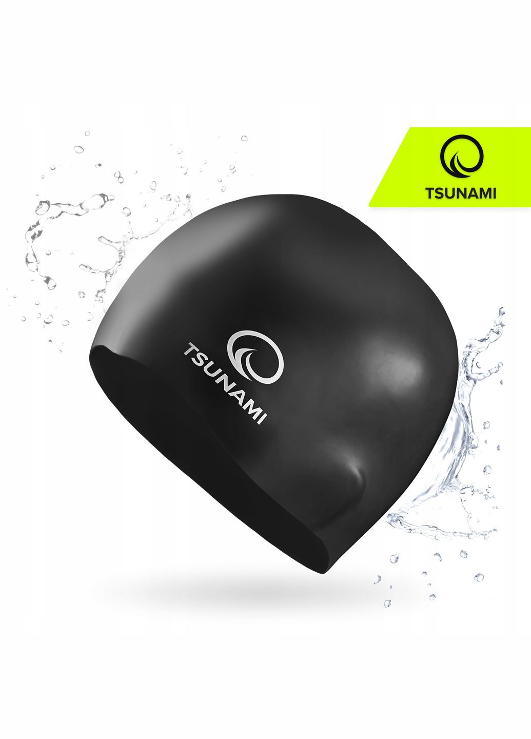 Шапочка для плавания взрослая Pro P-5905973401876 Black TSUNAMI (347645321)