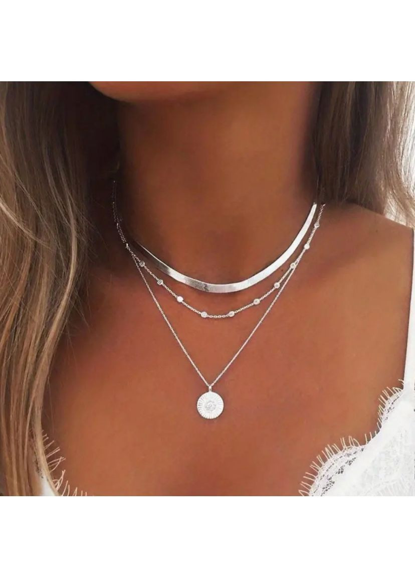 Чокер Кольє ланцюжки багатошарові No Brand (362376684)