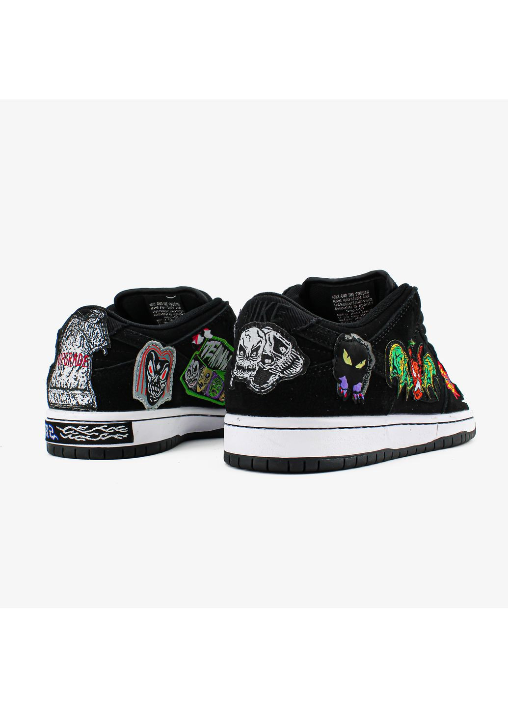 Кросівки жіночі і чоловічі Nike SB Dunk Low Pro QS Neckface black | Найк СБ Данк низькі чорні No Brand чорні демісезони (369370237)