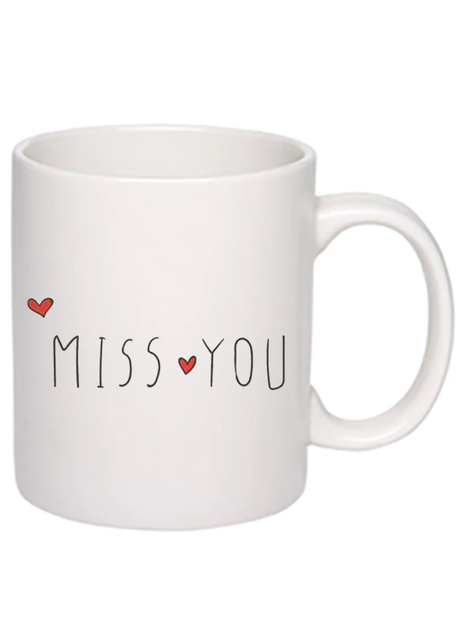 Чашка с принтом "Miss you" 330мл ( ) (17376) No Brand (312486910)