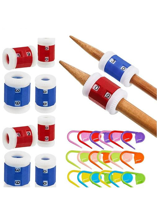 Лічильник рядів для в'язання механічний, пластик, маленький No Brand (345734240)