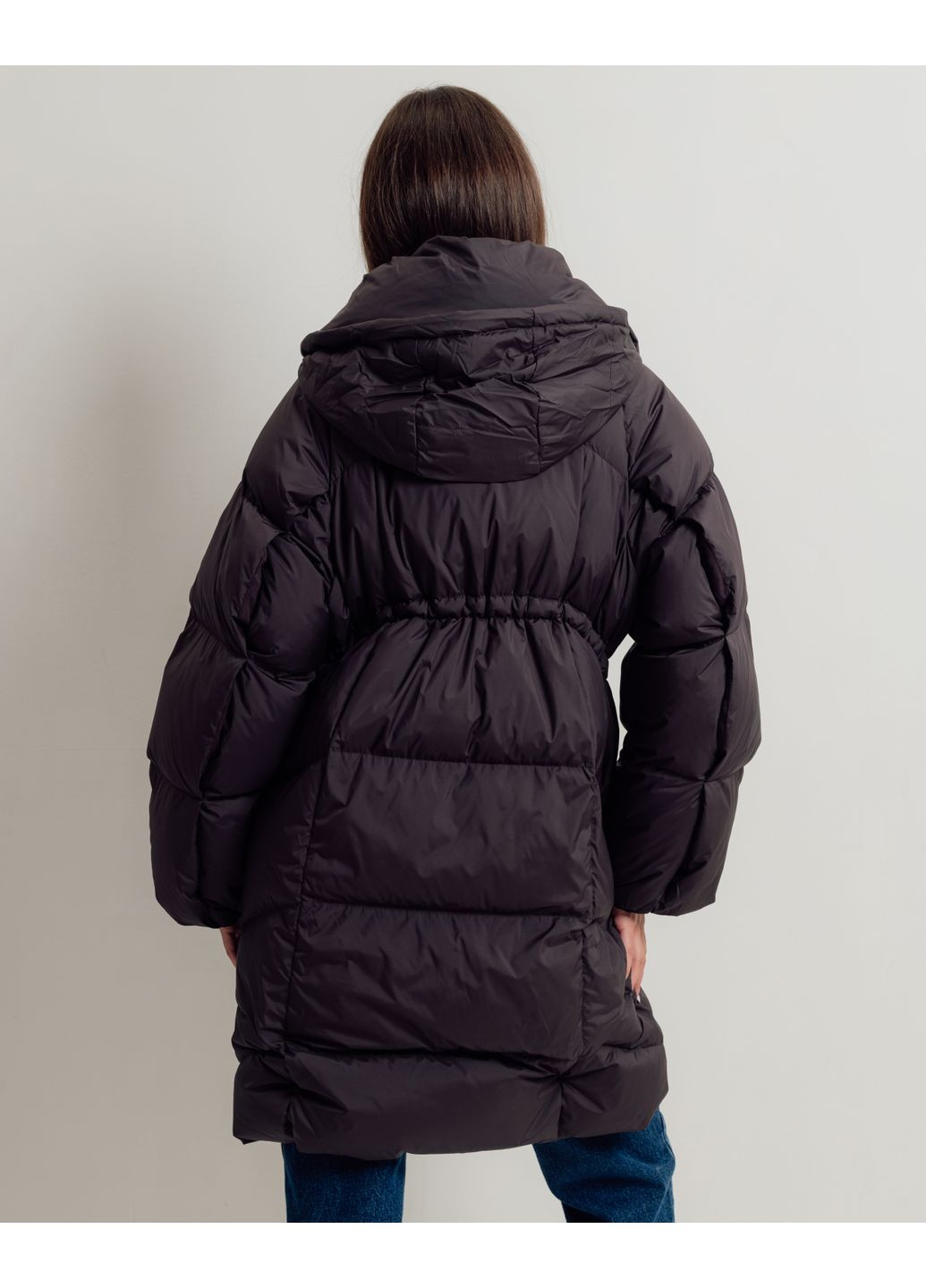 Темно-бордове зимнє Пальто зимове Clasna