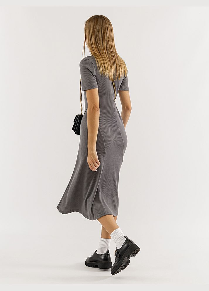 Серое женское платье цвет серый цб-00229087 Busem