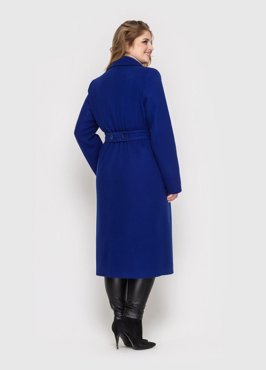 Голубое демисезонное Пальто Алеся 48/50 шоколад 0255 Vlavi