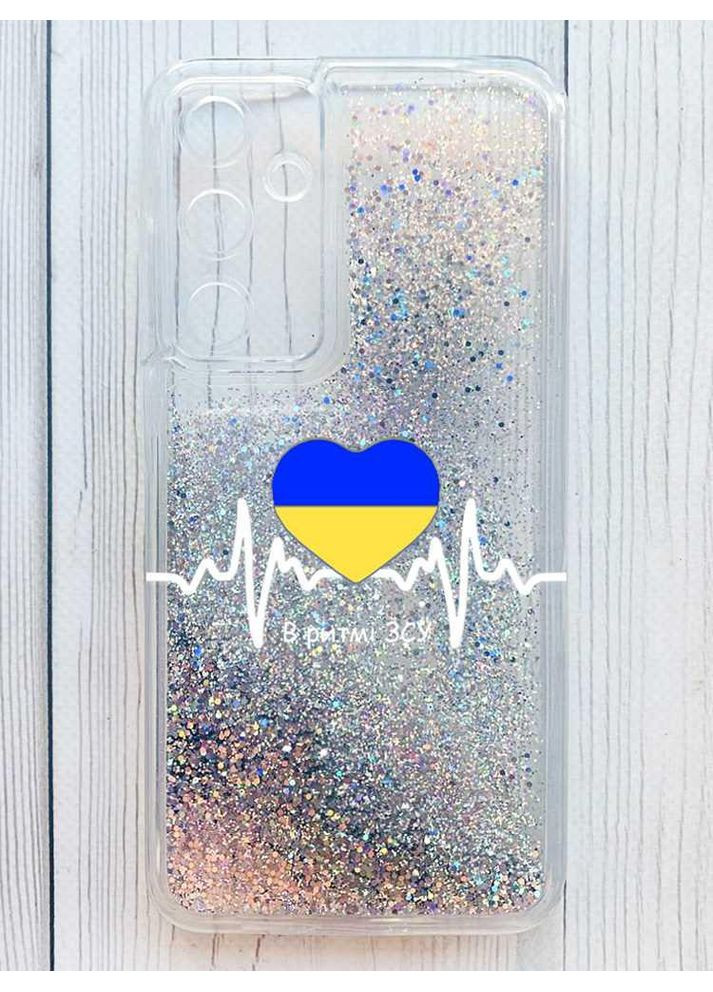 Чехол с плавающими серебряными блестками на Samsung Galaxy A35 В ритме ЗСУ (принт 71) Creative (362025983)