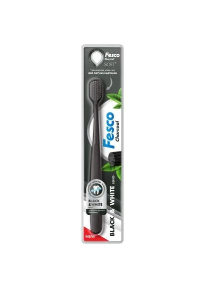 Зубная щетка Black & White Series Soft Черная (4823098414124) Fesco (397604965)