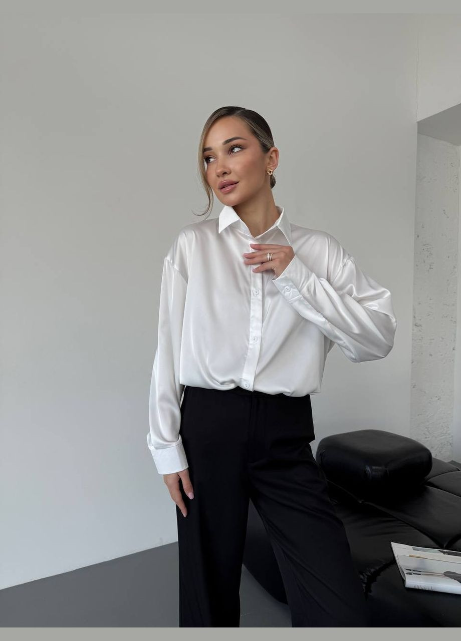 Белая повседневный рубашка в клетку No Brand