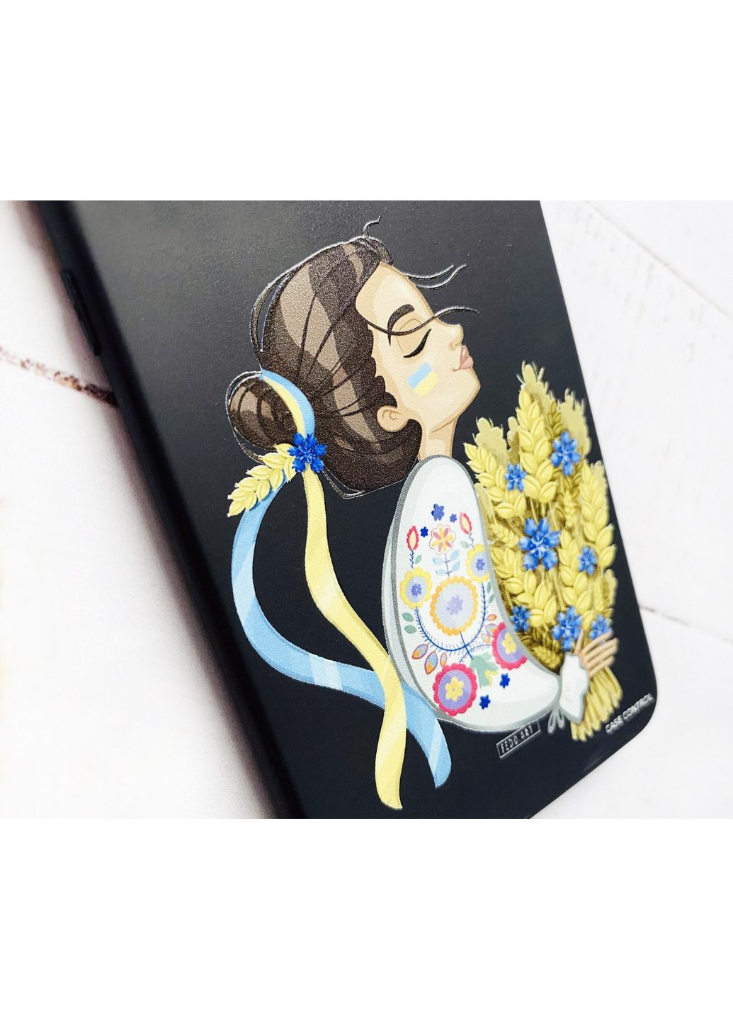 Матовий чорний чохол на Xiaomi Redmi Note 8T:: Українка з колосками (патріотичний принт 172) Creative (360699715)