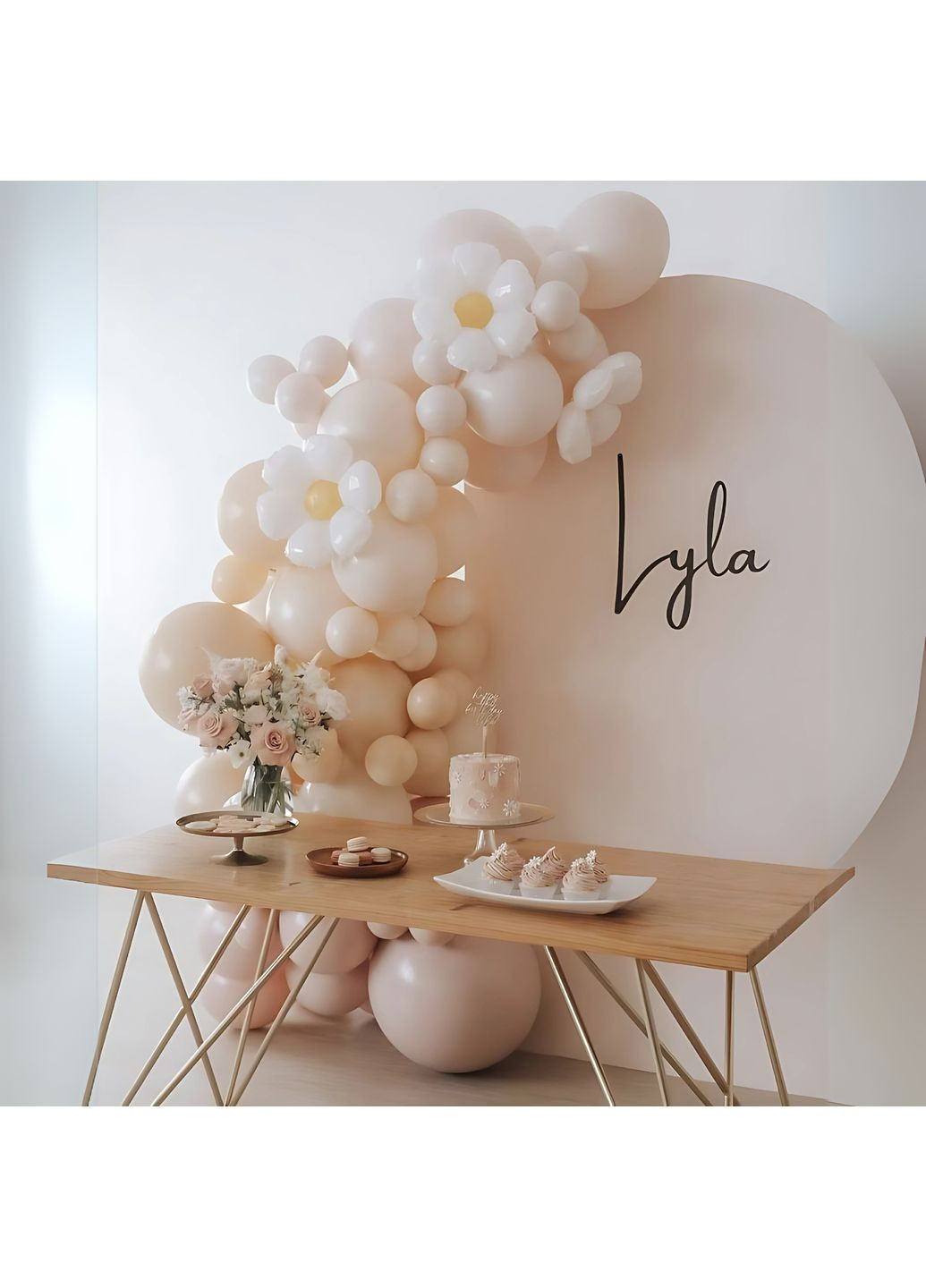 Набор 60 шаров для арки фотозоны с даблом стафф. No Brand (360559521)