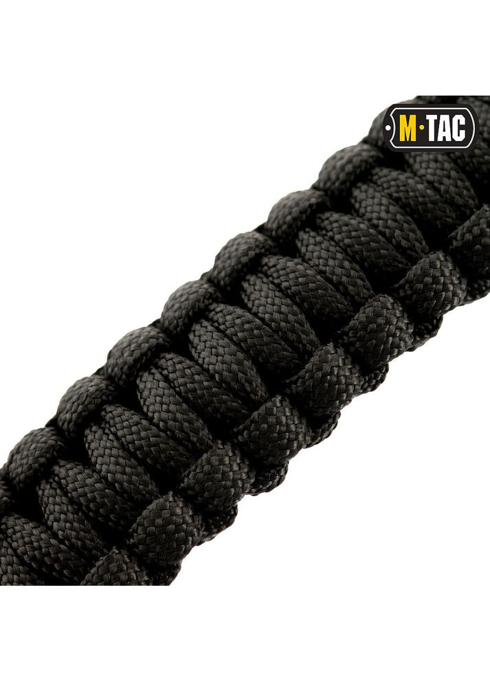 Браслет паракорд з компасом, висікачем іскор і свистком Black M-TAC (316320482)